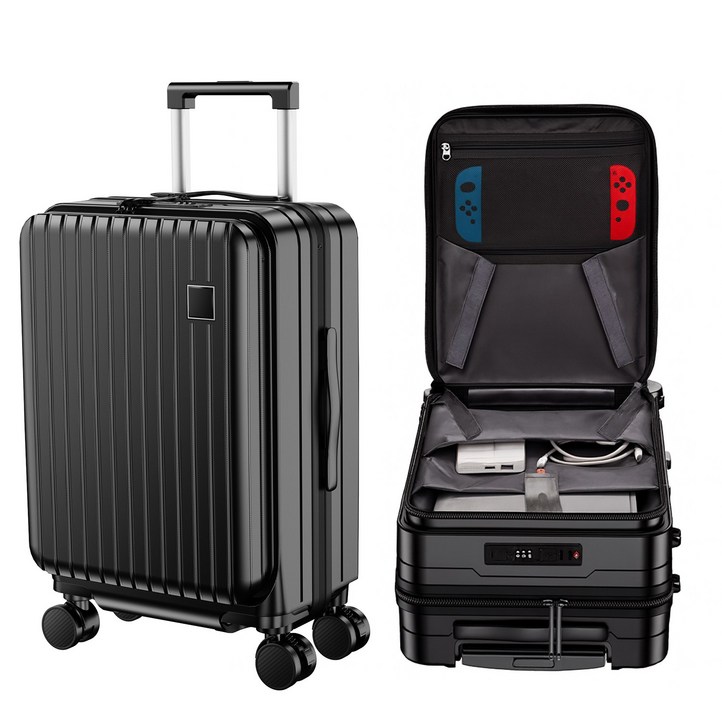 iSOJI 전면오픈 소형 기내용 여행용 하드 캐리어