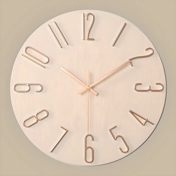 루아즈 인테리어 무소음 원형 모던 벽시계