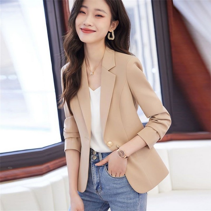 JIEVE 코트 봄 가을 슬림핏 오피스룩 여성용 정장 숏 코드 WL030739 JIEVE 코트 봄 가을 슬림핏 오피스룩 여성용 정장 숏 코드 WL030739