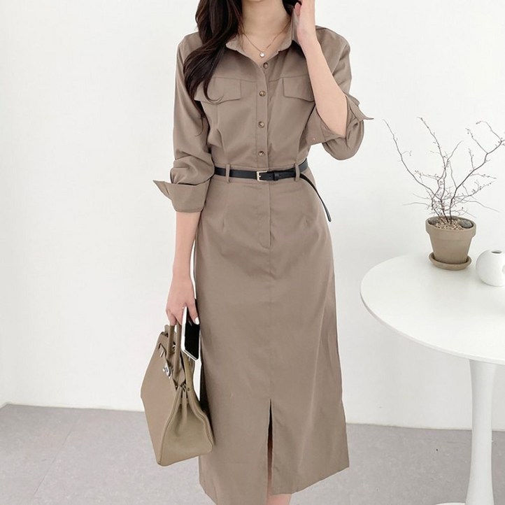 메이벨트 카라 롱 원피스 2COLOR