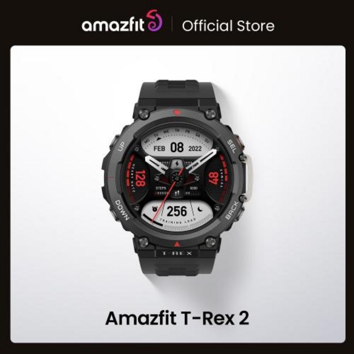 새로운 Amazfit T Rex 2 Smartwatch TRex 2 듀얼 밴드 루트 수입 150 내장 스포츠 모드 스마트 워치 새로운 Amazfit T Rex 2 Smartwatch TRex 2 듀얼 밴드 루트 수입 150 내장 스포츠 모드 스마트 워치