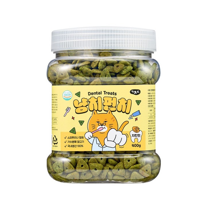 고지식 냥치펀치 고양이 구강관리 이빨과자 대용량 덴탈트릿 간식