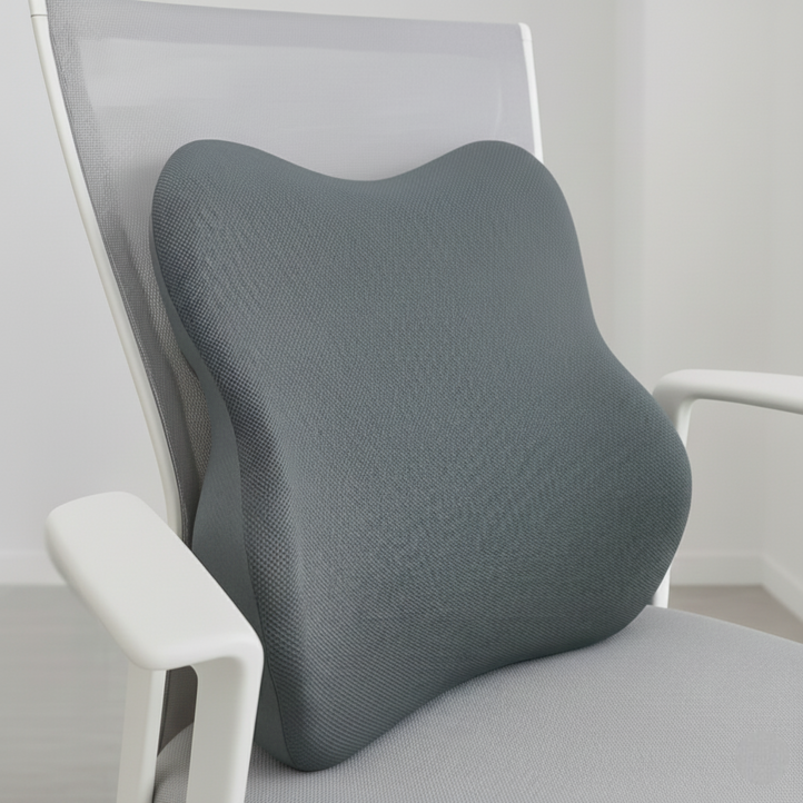 슬로데스크 사무실 의자 등받이 허리 쿠션, 라이트그레이