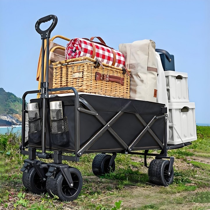 캠핑 트레일러 접이식 캠핑카 끝부분은 오픈 가능