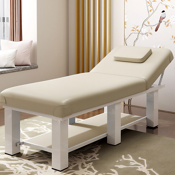 마사지 침대 등지압 안마 반영구 미용 배드 한의원 침대, 아이보리