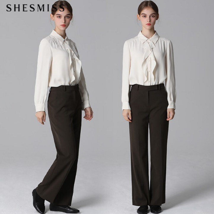 쉬즈미스SHESMISS 고급스러운 스트레이트 팬츠 택가격178000원