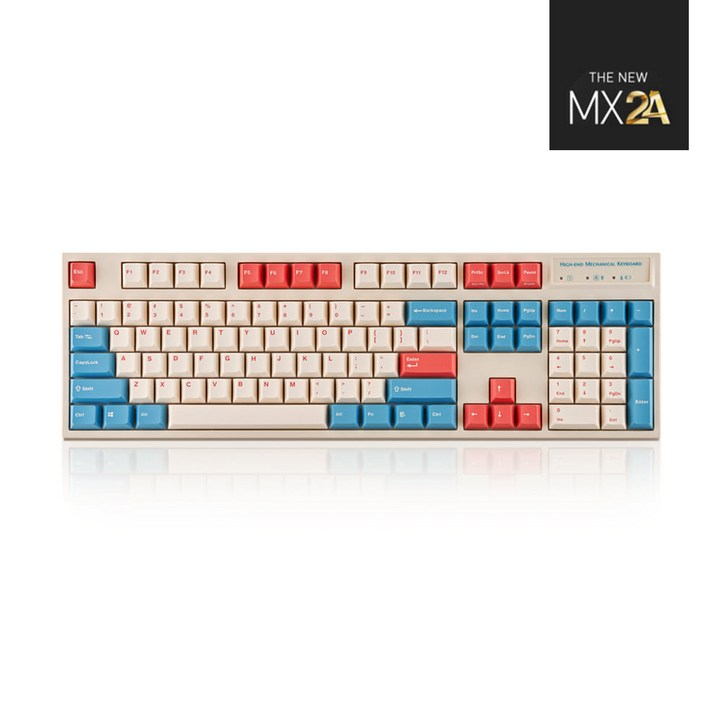 MX2A 레오폴드 900RBT PD 코랄 블루 유무선 풀사이즈 기계식 키보드