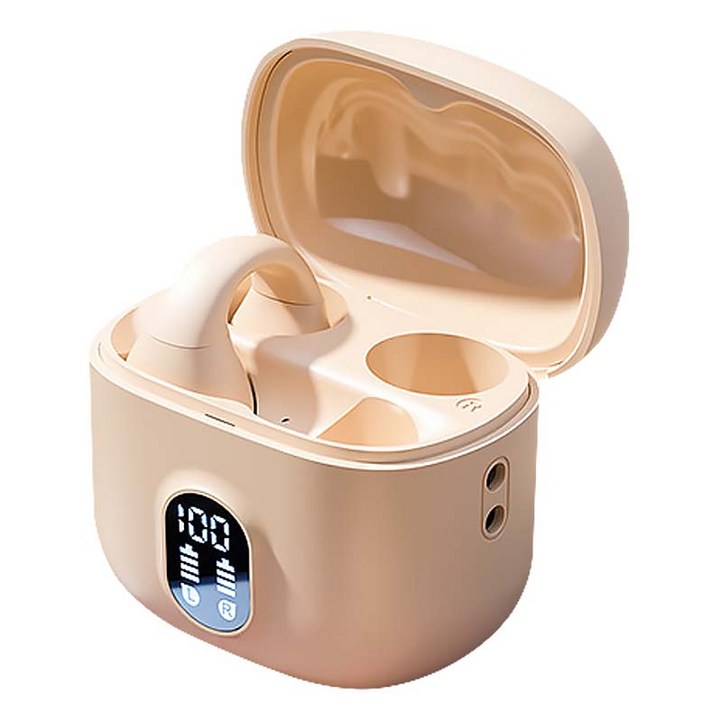 블루투스 이어폰 오픈형 무선 불루투스 이어폰 골전도 블루투스 무선 이어폰 GQM67, 피부색