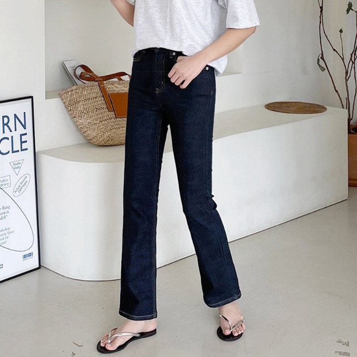 생지 스판 롱 부츠컷 데님 팬츠