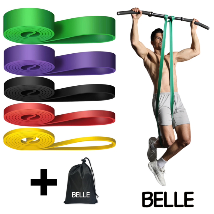 BELLE 턱걸이 풀업밴드 12345 단계 세트