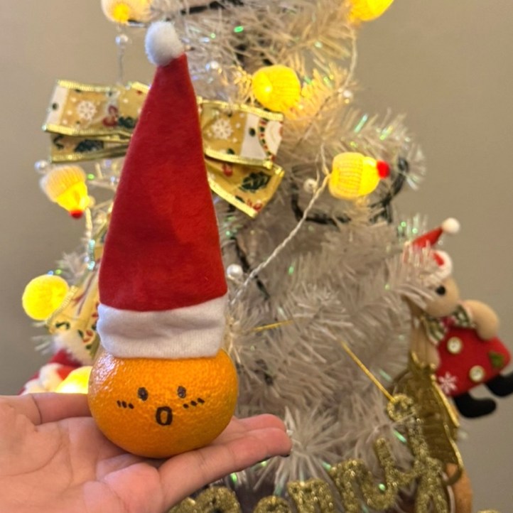 이벤트소품 미니산타모자 트리장식 데코모자 파티모자