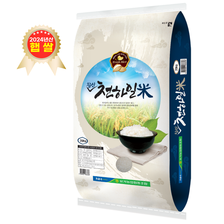 천하일미 2024년산 햅쌀 찹쌀이 섞여 찰진쌀, 1개, 20kg