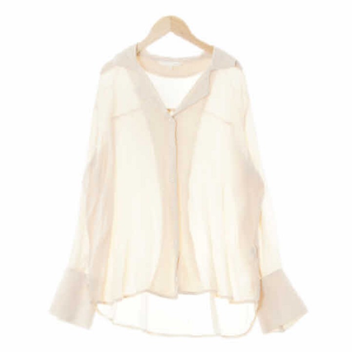 1566 gcut 크림 트럼펫소매언발블라우스 8594160