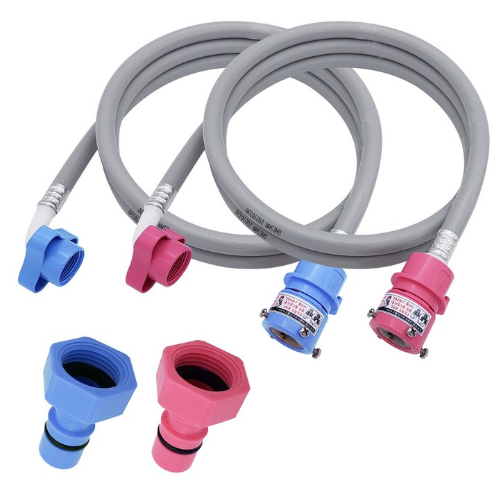 국산 세탁기호스 삼성 LG 대우 급수호스 2미터 냉수2미터 온수 세트, 1개