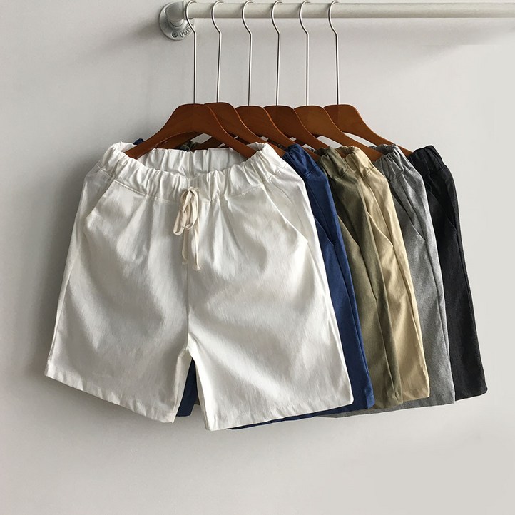 벙커벙커 남자 여름 면 린넨 빅사이즈 반바지