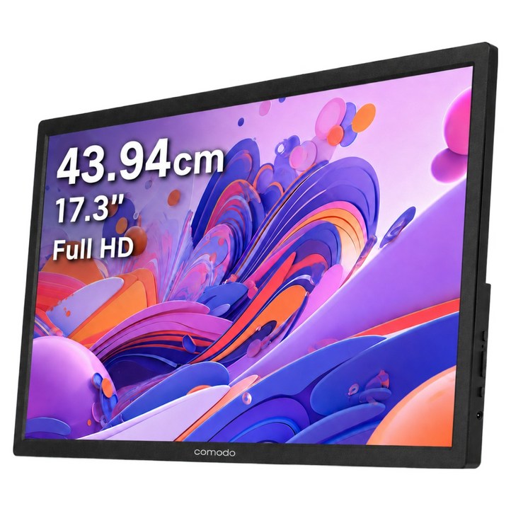 코모도 1730 포터블모니터,휴대용 모니터17.3인치 43.94cm, Full HD, 블랙, RWNMPT1730P, 43.94cm