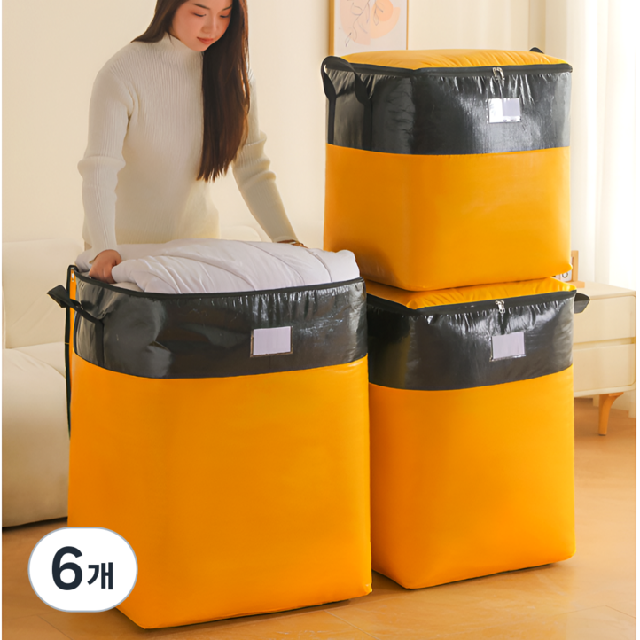 2pcs 튼튼한 초대형 이사 가방 180L 손잡이 이불 정리 옷 이삿짐 캠핑 이사박스, 6개, 레드