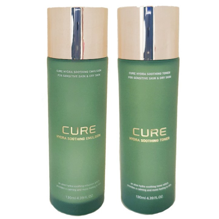 김정문알로에 큐어 하이드라 수딩 에멀젼 130ml +토너 130ml