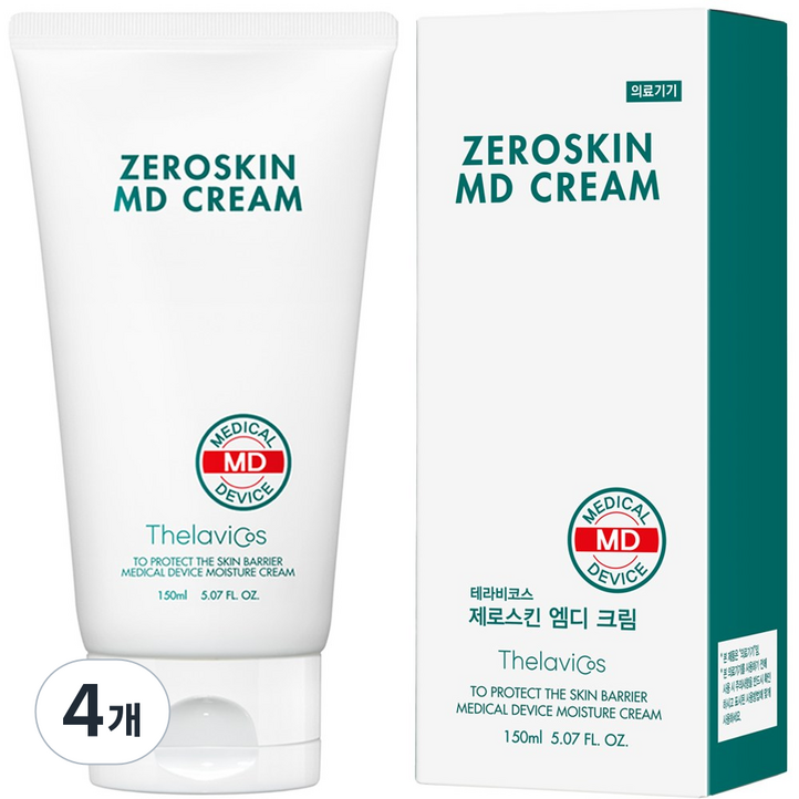 테라비코스 제로스킨 엠디 MD 크림, 4개, 150ml