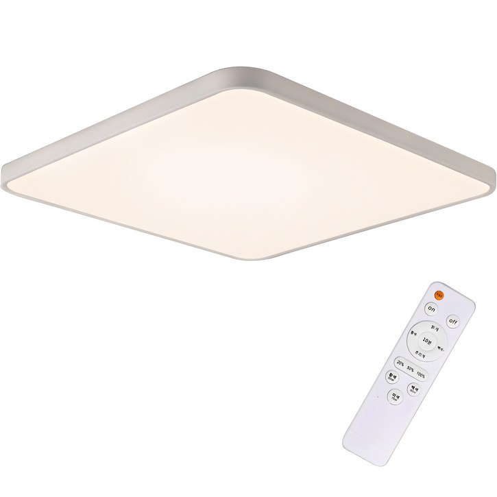 원하 삼성 칩셋 LED 정사각 천장등 75W + 리모컨 세트