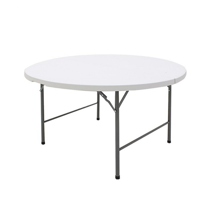 오에이데스크 브로몰딩 원형 접이식 테이블, 화이트 1