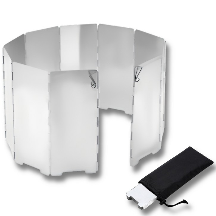 캠핑용 야외 접이식 버너 바람막이 10단, 단일색상, 1개