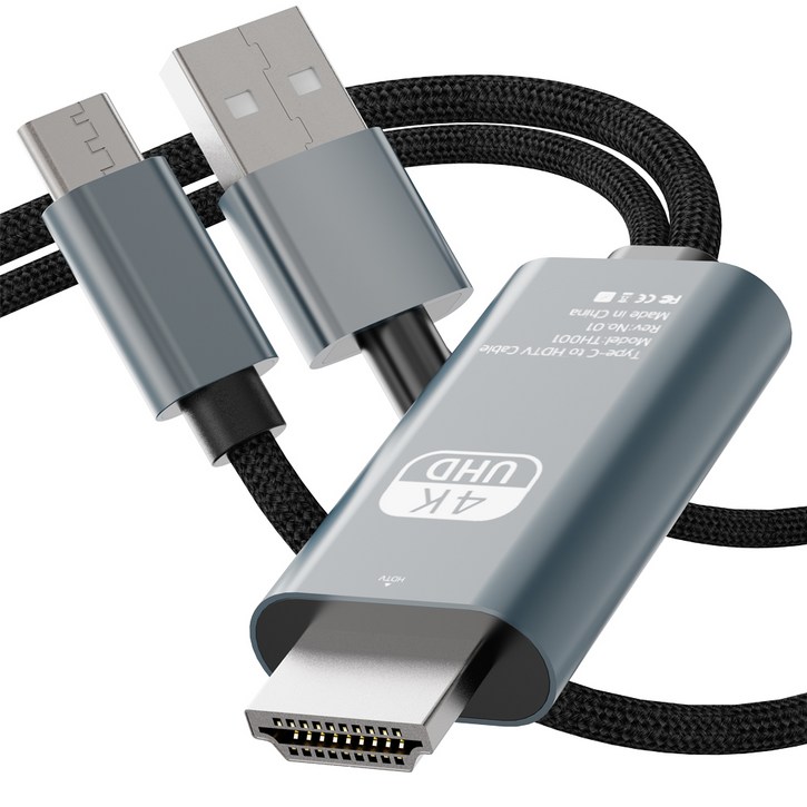 누아트 HDMI ver 2.1 UHD 4K 60Hz MHL 넷플릭스 OTT C타입 to 미러링 충전케이블 누아트 HDMI ver 2.1 UHD 4K 60Hz MHL 넷플릭스 OTT C타입 to 미러링 충전케이블