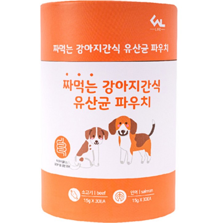 씨엔앨 짜먹는 강아지간식 유산균 파우치
