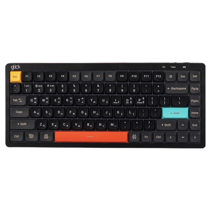 지클릭커 오피스프로 사일런스L 블록 로우프로파일 무소음  84키 무선 블루투스 키보드