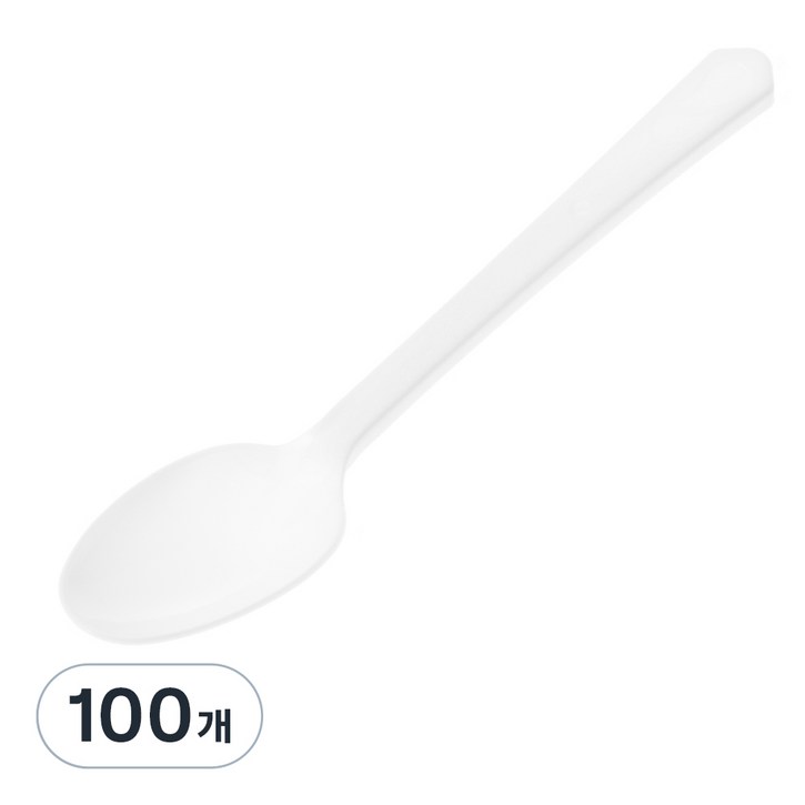 코멧 심플한 일회용 개별포장 숟가락 화이트