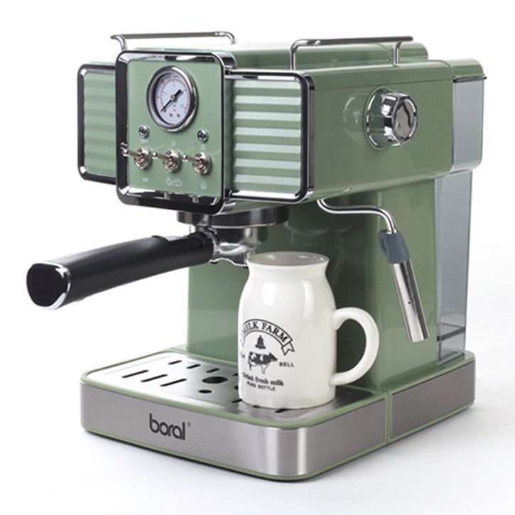 보랄 더 셰프 에스프레소 커피머신, BR-CM1350G, 제이드