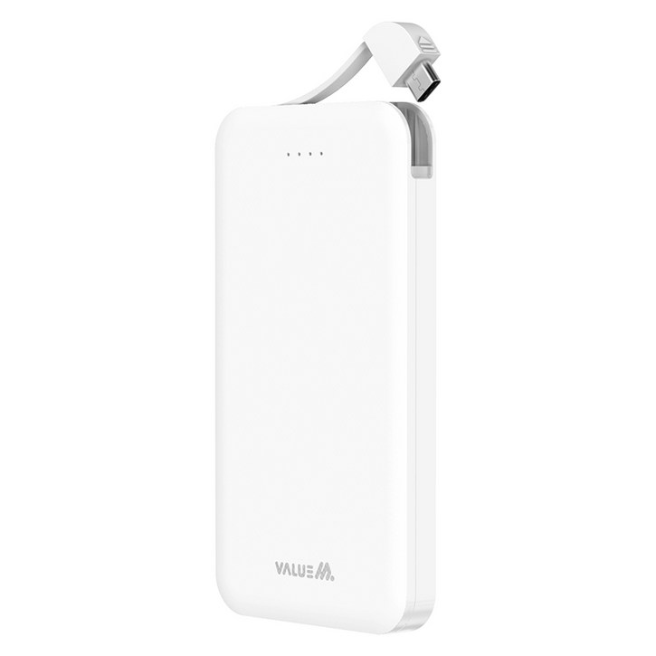 밸류엠 C타입 케이블 일체형 보조배터리 5000mAh 밸류엠 C타입 케이블 일체형 보조배터리 5000mAh