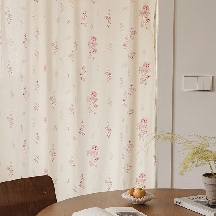 바자르 빈티지 소담 광목 가리개 커튼 창문형