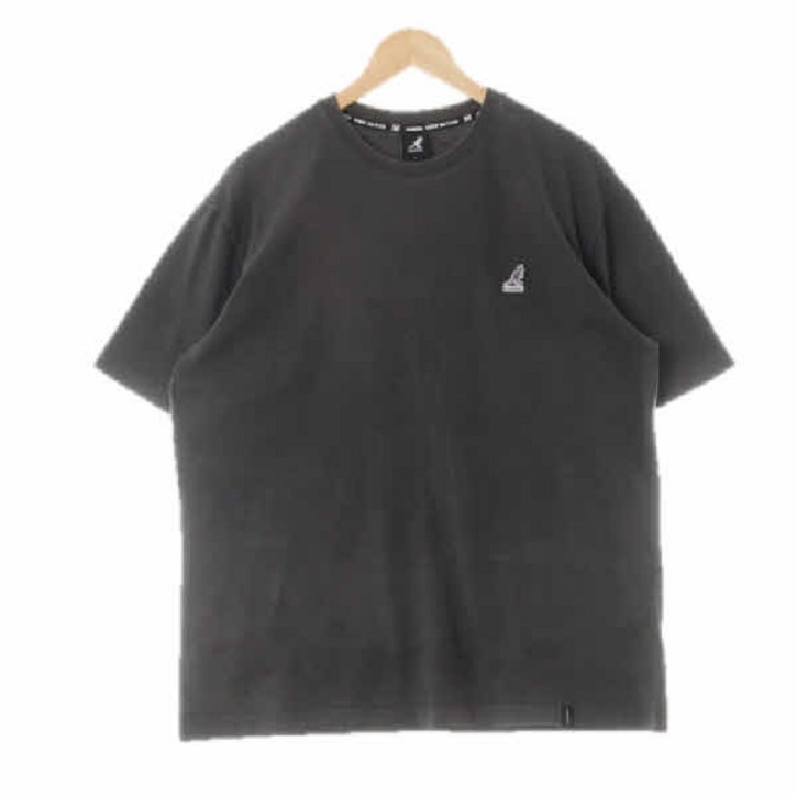 9311 KangoI 차콜 면 자수로고워싱반팔티 [L]