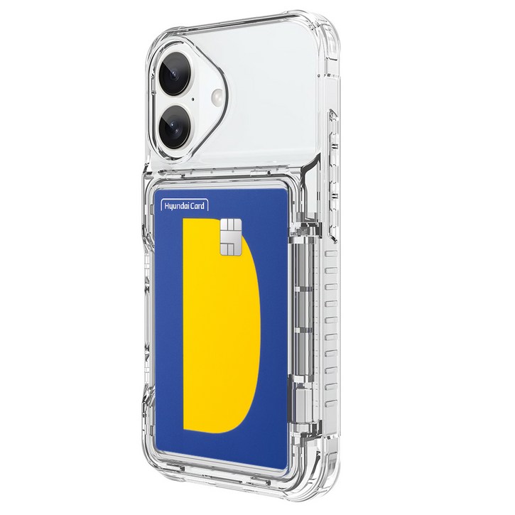 솔리스팅 반자동 카드수납 4장 갤럭시S25 S24 S23 엣지 아이폰 17 프로 맥스 에어 크리스탈 투명 케이스