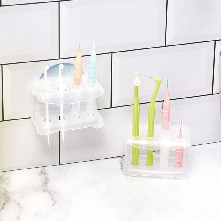 4구 치간 치실 칫솔 거치대 홀더 욕실 정리 5638