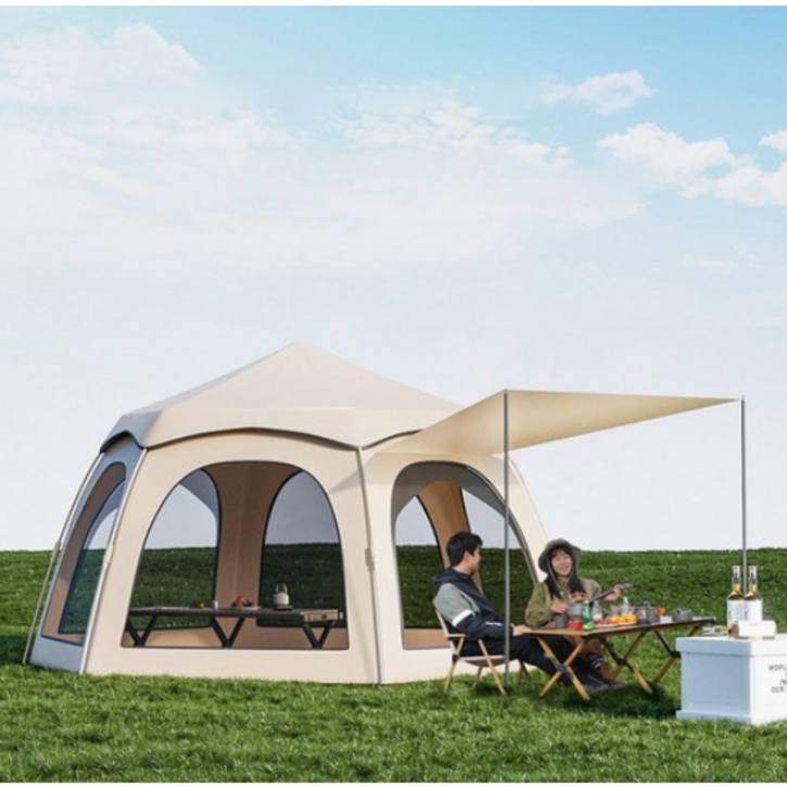 FONOW 그늘막텐트  육각 돔형 텐트 5-8인 가정  원터치텐트