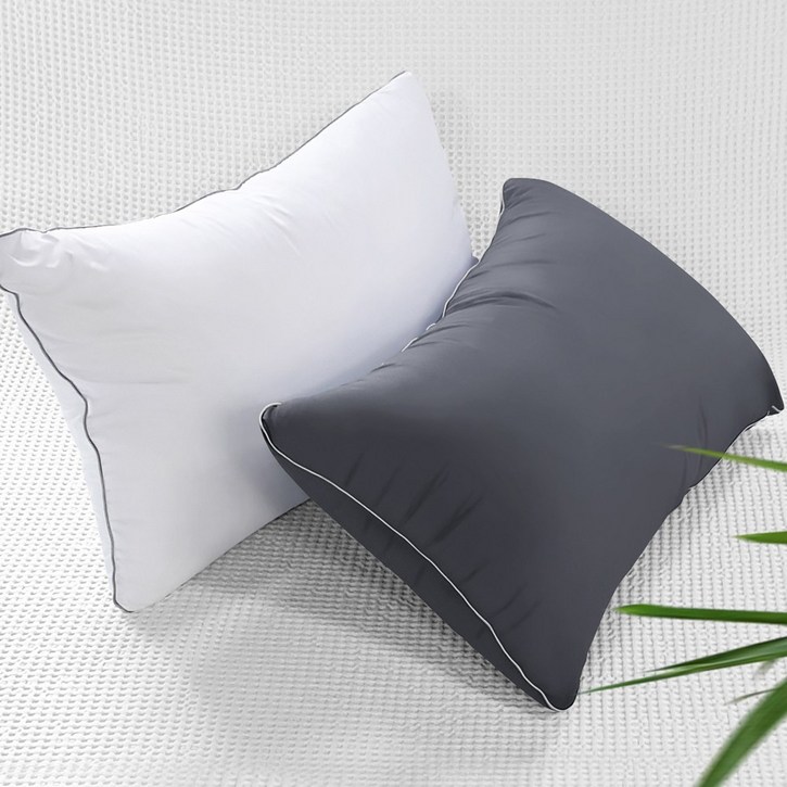 네모라인 국내생산 먼지없는 마이크로 항균 베개커버 2개 6Color, 차콜, 2개