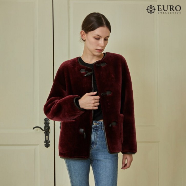 [유로컬렉션] [정가399,000원]호주산 토글 리얼 무스탕