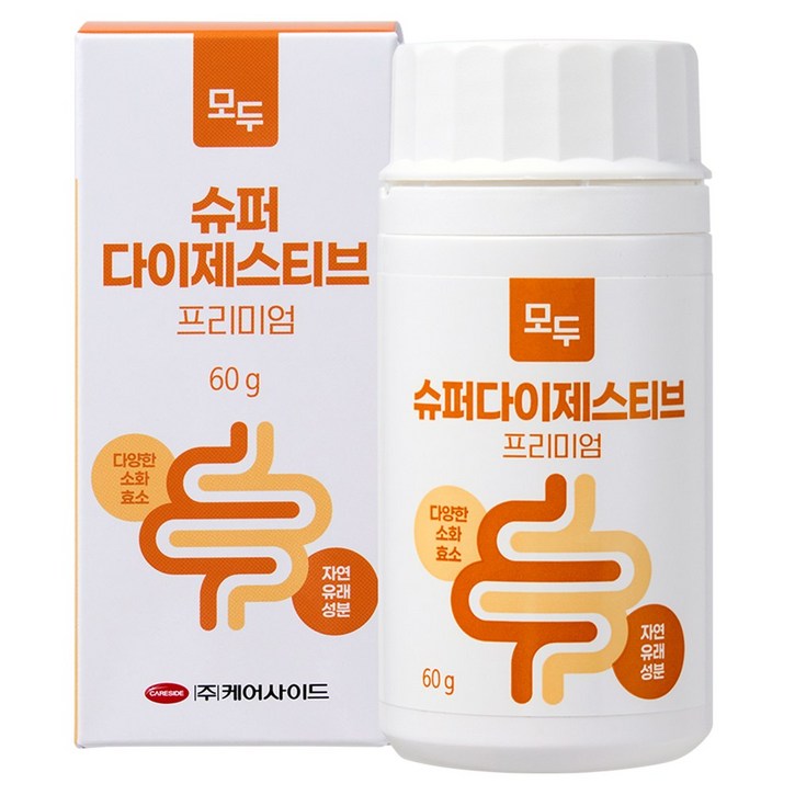 모두 슈퍼다이제스티브 췌장 소화 보조제, 1개, 소화기능췌장개선, 60회분