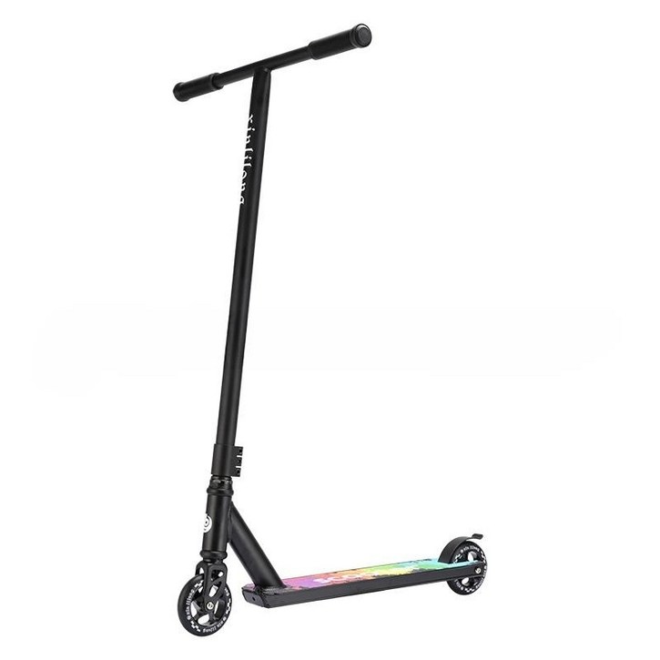 cade konty스턴트 킥보드 익스트림 묘기용 회전 스트리트 2륜 스쿠터 성인용 킥보드 연습용 전문가용cade konty, 검정과빨강93T폴, 1개