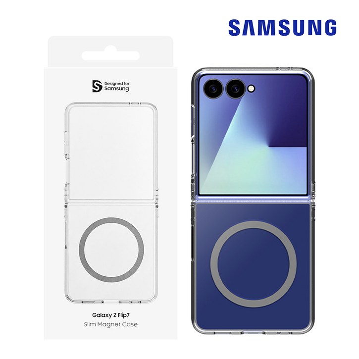 삼성 SMAPP 정품 갤럭시 Z플립7 슬림 클리어 마그넷 맥세이프 케이스