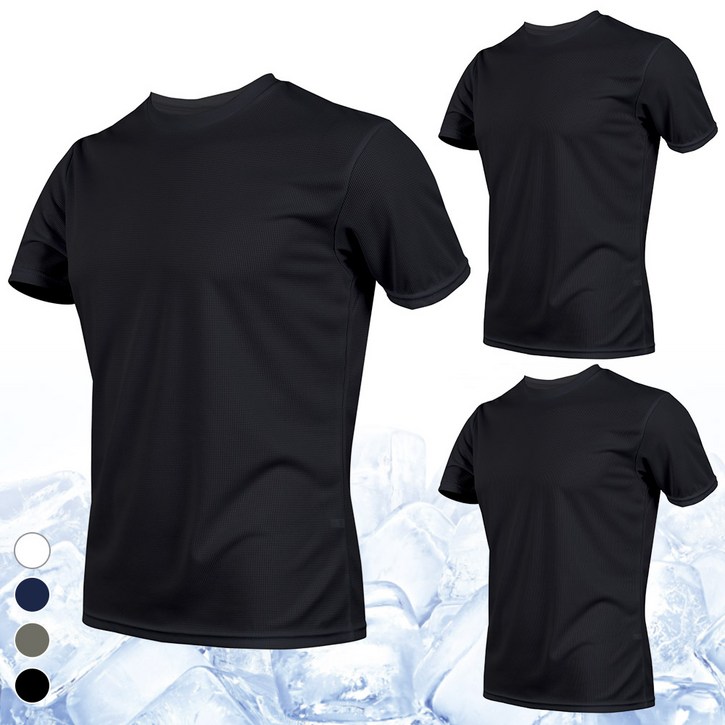 기능성반팔 쿨티셔츠 3P 남녀공용 여름 운동 헬스 반팔 티셔츠 9
