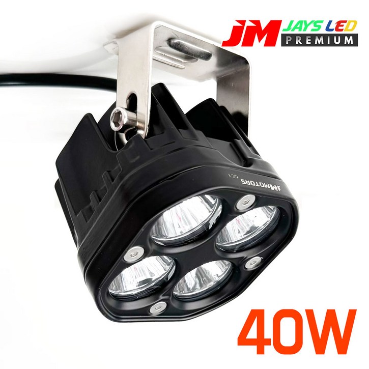 40W 고출력 LED AS보증 LED 써치라이트 화물차작업등낚시선박집어등바이크 JMSS412F 차폭등 바닥등 12V 24V 후진등, 1개, JMSS412F4구 확산형