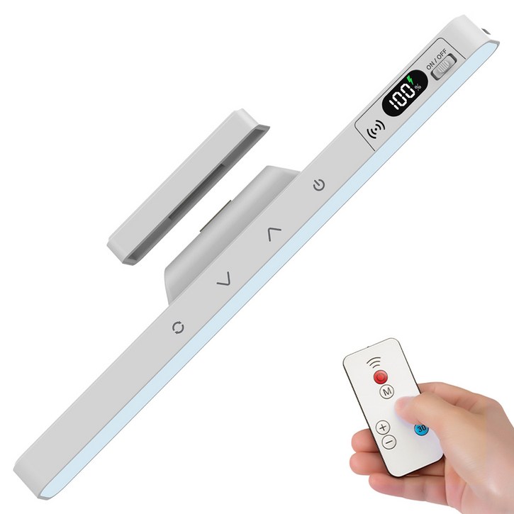 Danni 다용도 수치형 디스플레이 밝기조절 무선 자석 LED 무드등/독서등, 화이트