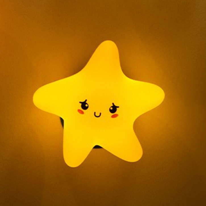 LED 아이방 무드등 취침등 침대 수면등 간접 벽부착등 실리콘 터치 밝기조절, 아기별