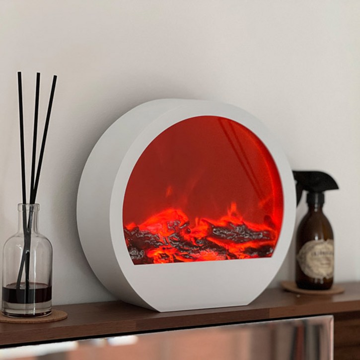 불멍 LED 무드등 모닥불 램프 감성캠핑 차박 벽난로 조명 실내용, 1개