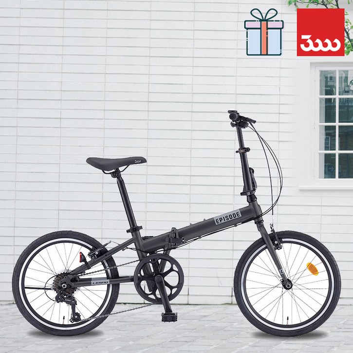 바이크7 2025 삼천리 에피소드 20인치  100 완조립 남녀공용 미니벨로 원터치 7단 블랙 그린 아팔란치아 경량 알루미늄 접이식 폴딩 자전거