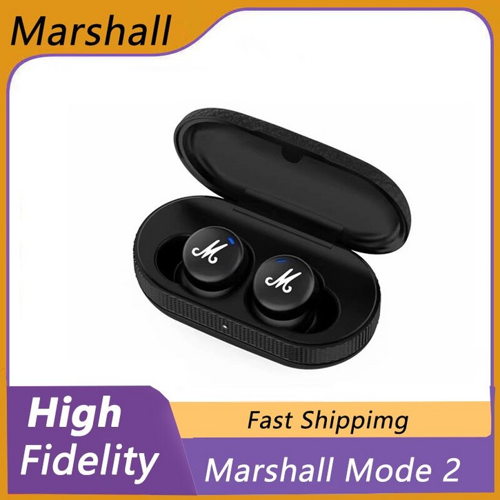 Marshall-모드 II 무선 블루투스 호환 헤드셋, 인이어 스포츠 음악 헤드폰 방수 귀마개 2 세대 5