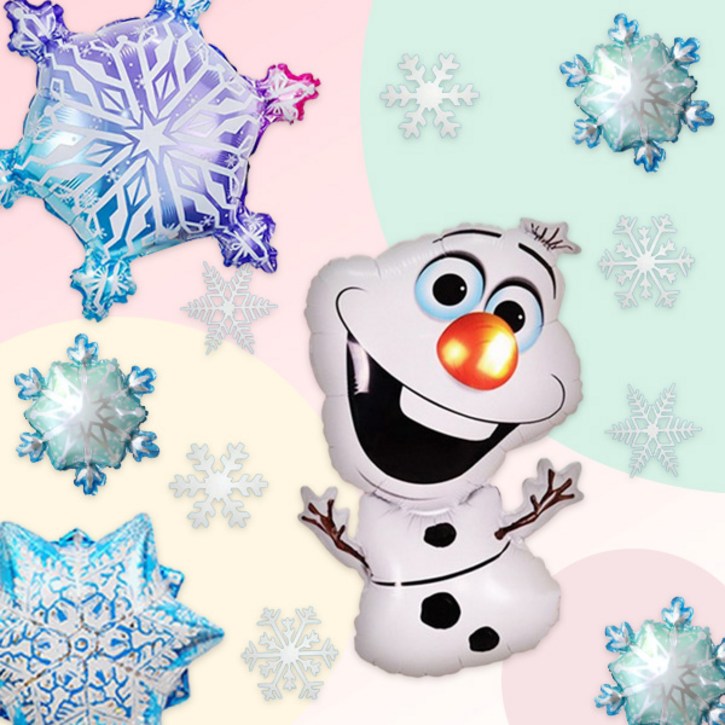 [파티지] E_크리스마스풍선 모음 / 크리스마스풍선세트 /눈사람풍선/루돌프풍선/눈꽃풍선, E_F8_풍선 풀SET_눈꽃 가득 울라프